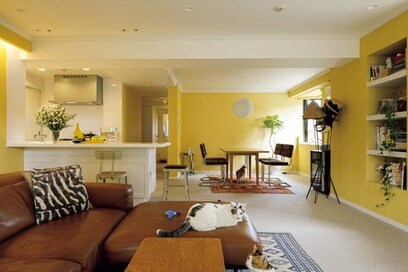 【マンションリノベ事例】100㎡超のマンションに暮らしやすい回遊動線を。4匹の猫たちものびのび！