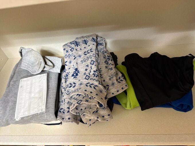 翌日の着替えや習い事の準備をして出かけました