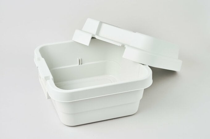 無印良品の白い収納ボックス