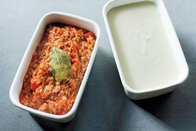 ミートソースとホワイトソース