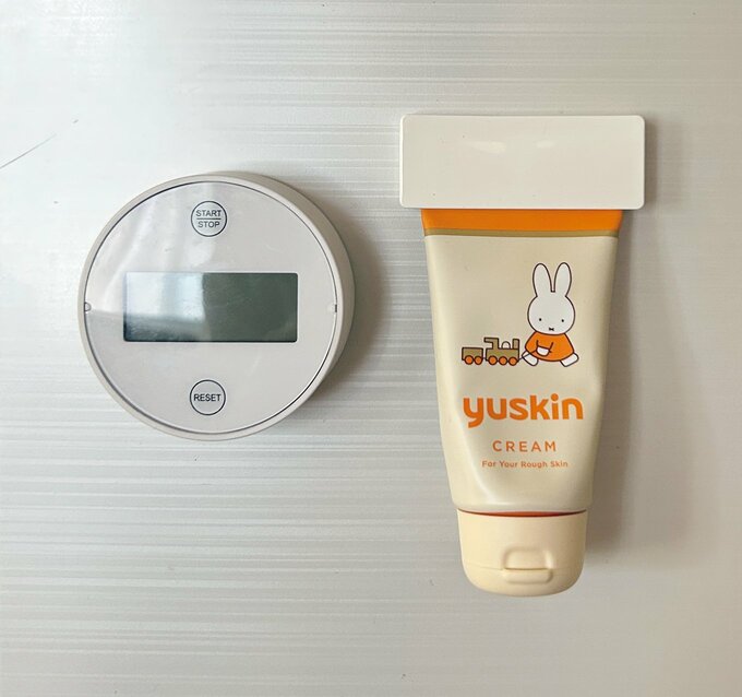 チューブホルダーを使用している様子