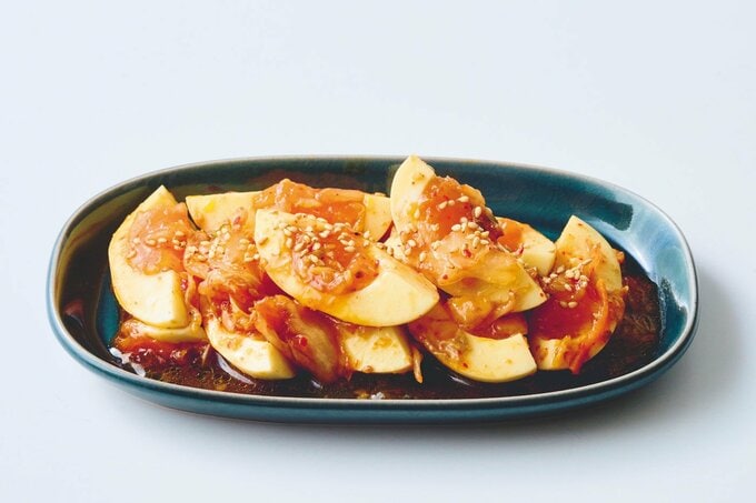 半熟卵のキムチユッケ