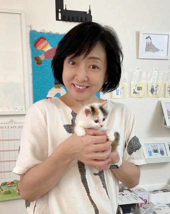 川上麻衣子さんと猫