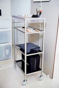 キャスターつきのワゴンできれいをキープ