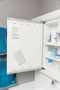 洗面台の棚の扉裏中