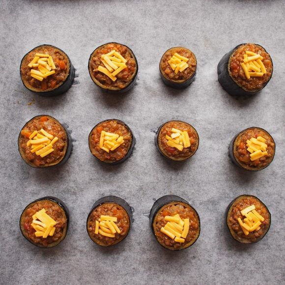 ナスの大きさによって時間を調整