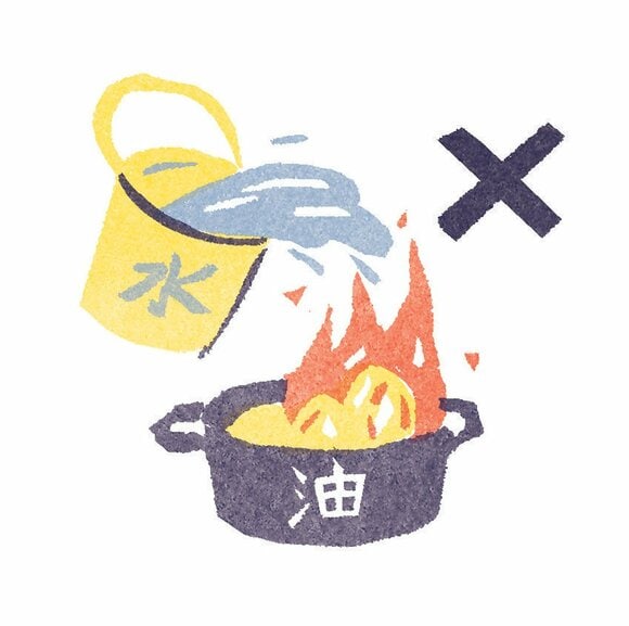 イラスト油に水