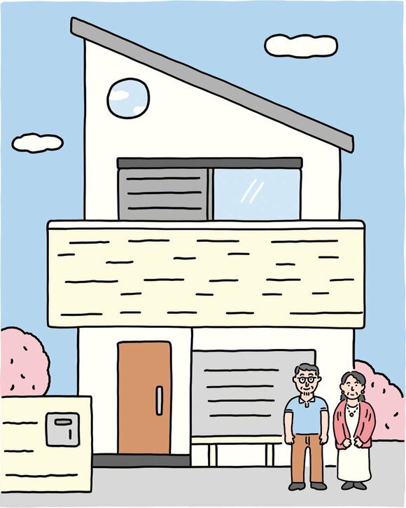 イラスト家夫婦二人