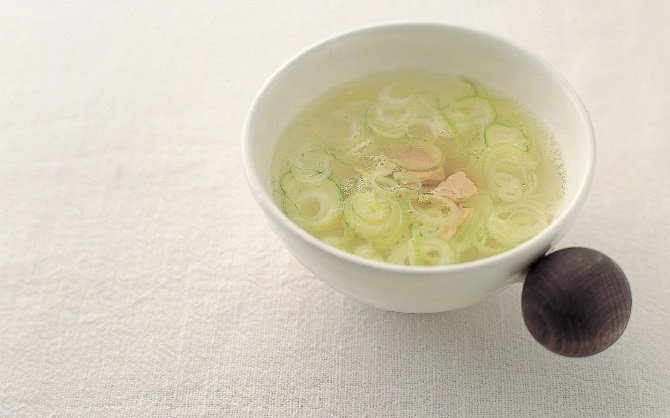 ツナと長ネギのスープ