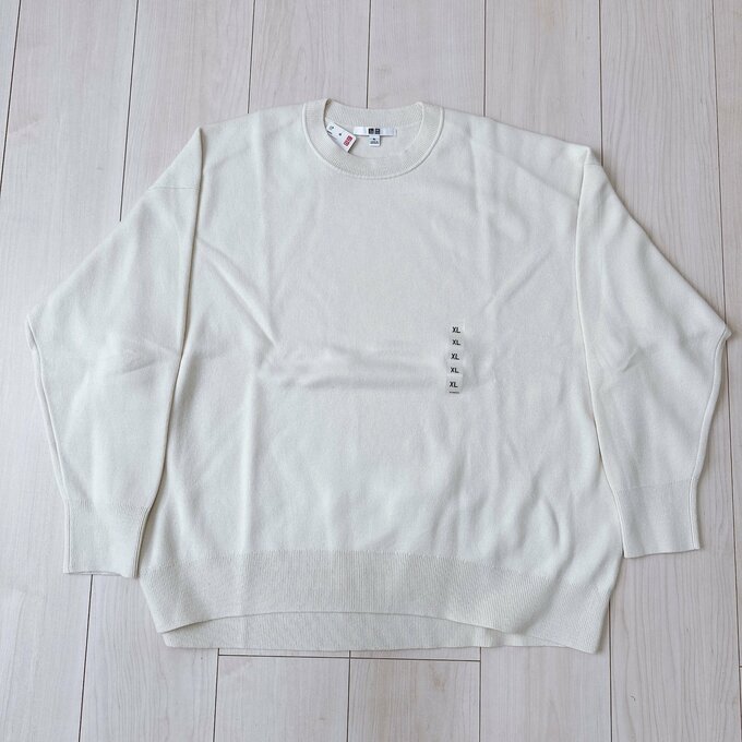 スムースコットンリラックスクルーネックセーター