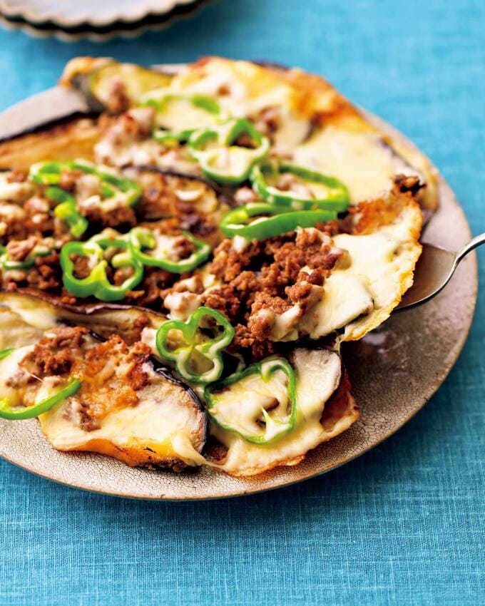 ナスと豚そぼろのチーズ焼き