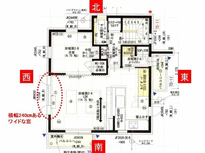 2階の間取り図
