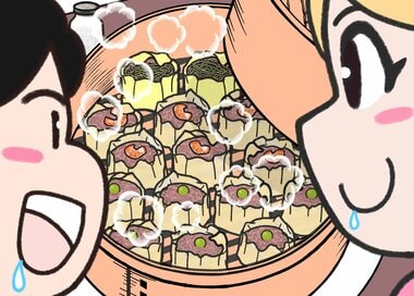 せいろでつくる絶品シウマイ…何かが違う？5つ見つけたらエラい間違い探し