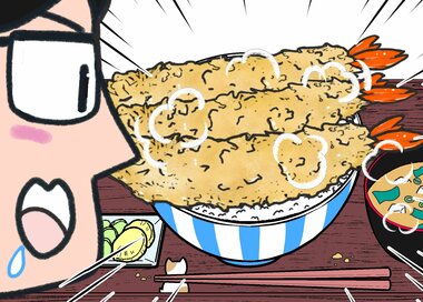 ビッグな天ぷらにびっくり！どこが違う？5つ見つけたらエラい＜間違い探し＞