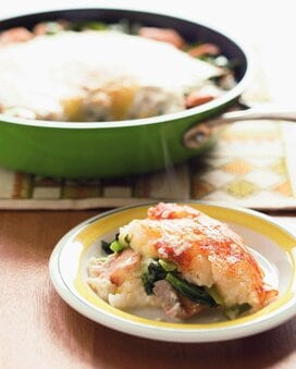 ＜鮭とコマツナの豆腐クリームドリア＞フライパンひとつでできる！