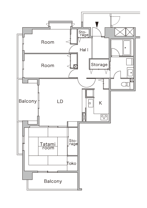 リノベーション前の間取り図