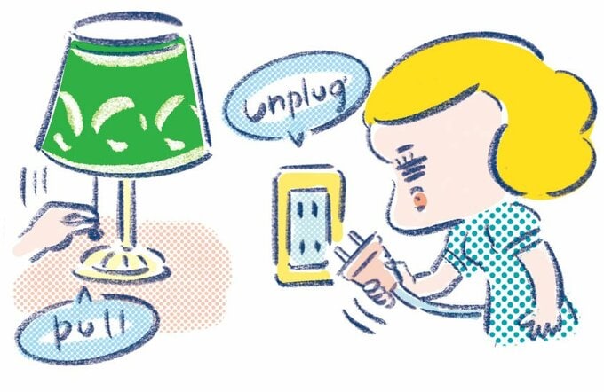 節電に勤しむ人