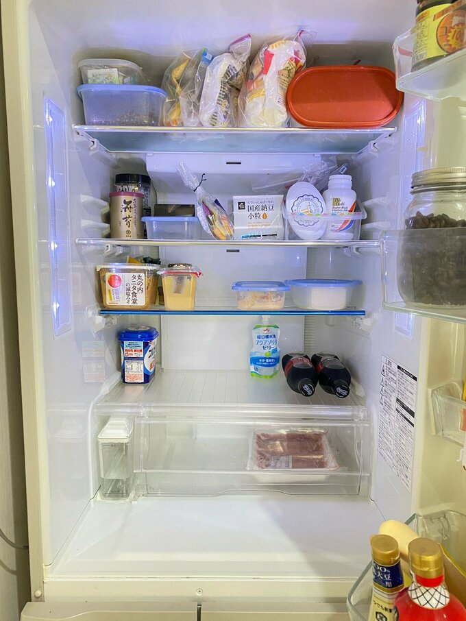 すっきりした冷蔵庫