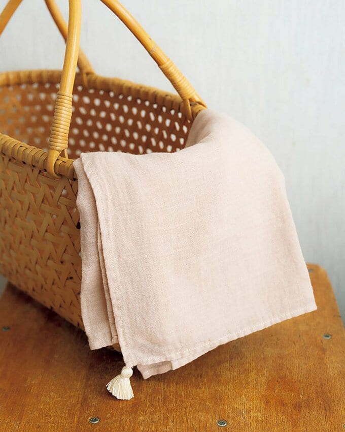 バスケットに羽織もの