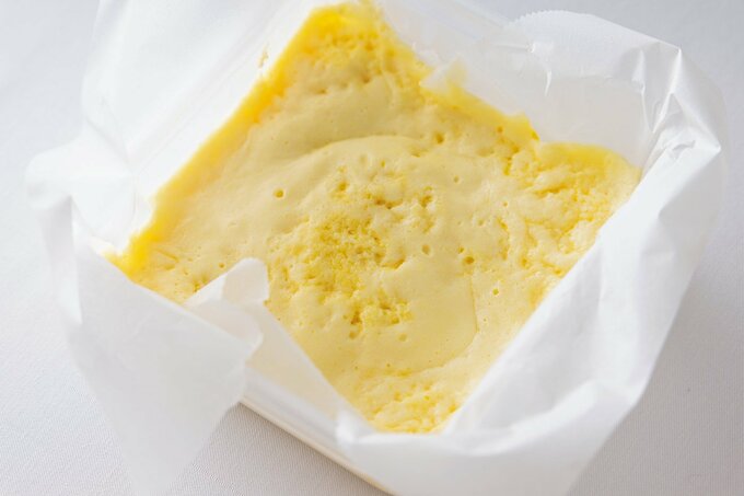 濃厚ベイクドチーズケーキの調理過程