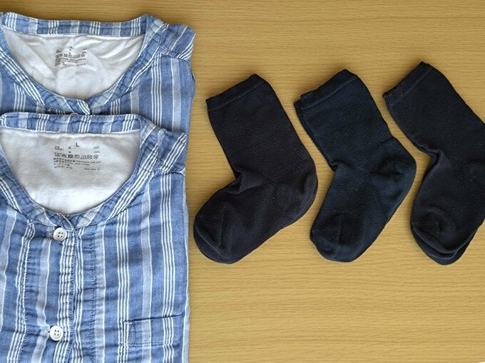 夏用パジャマとソックス