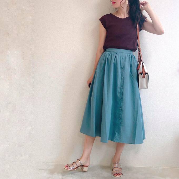 ブラウン合わせで晩夏も着まわせそう!