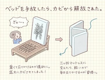 手放してよかった家具1位はベッド。身軽になり、もう「カビの上」で寝なくていい