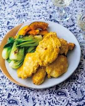 鶏胸肉のタンドリー焼き。ヨーグルト効果で感動的にやわらかに