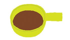 液体を1/2杯量るとき