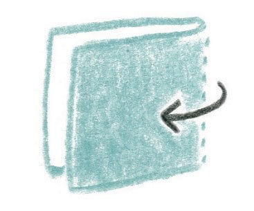 タオルを半分に折る