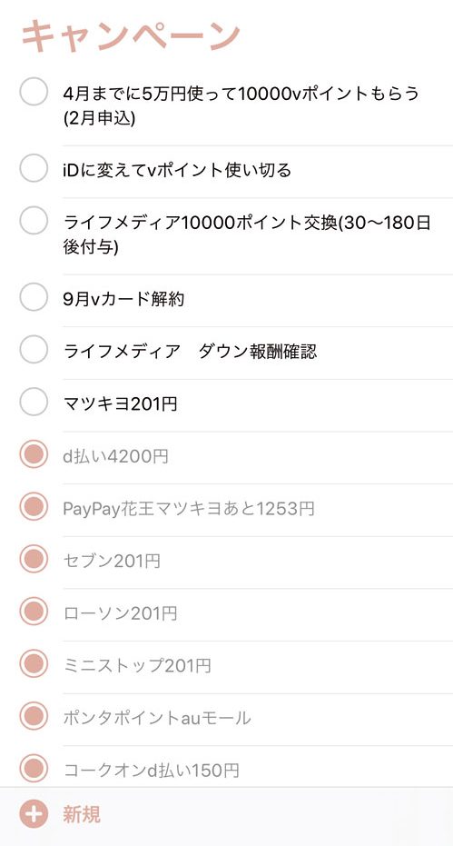 キャンペーンメモ