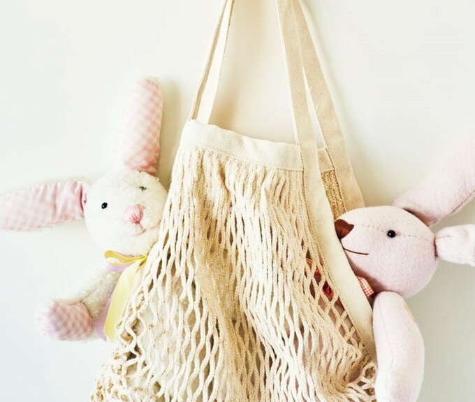 バッグにぬいぐるみ