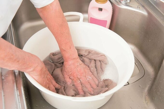 柔軟剤は洗い流さないように