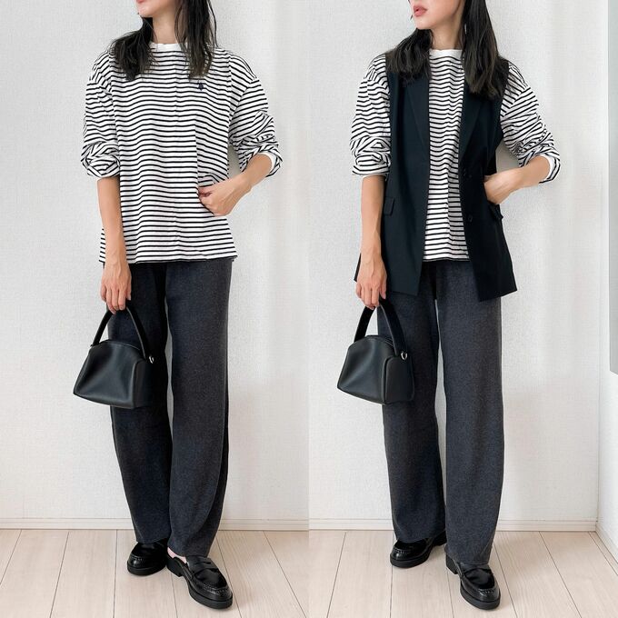 部屋着感を回避するならジレを投入