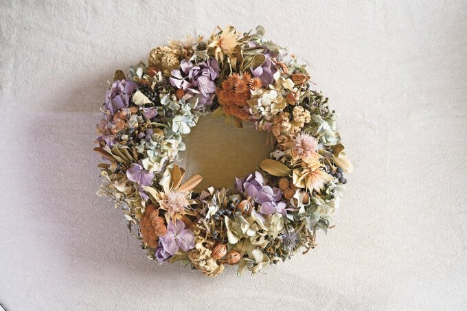 山野さんのお手製リース