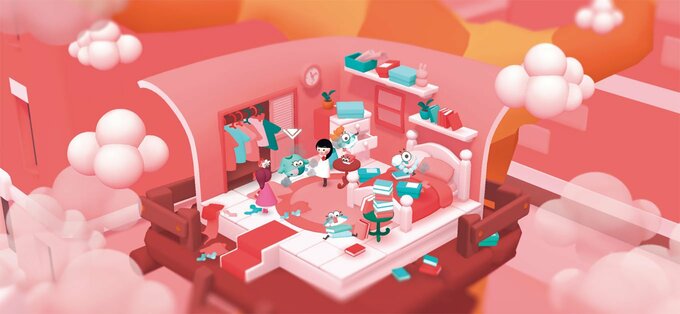 ピンクのお部屋片づけゲーム