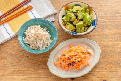 たった5分で完成、お手軽副菜3種。切ってあえるだけで食卓が華やか！