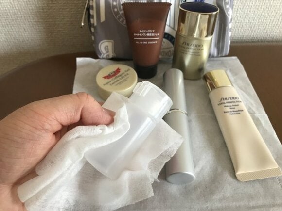 使用後はウエットティッシュで綺麗に拭き取る