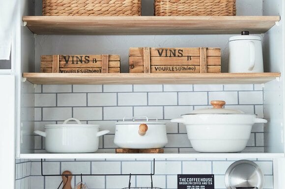 鍋は高さ順に並べてテンポをつける