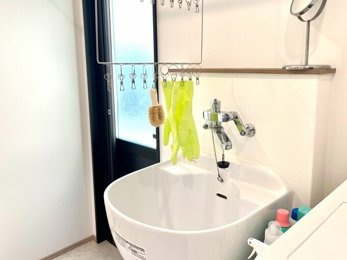 物干し竿とスロップシンクの活用法