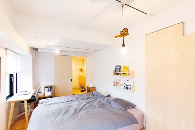 将来は2部屋にもできる寝室