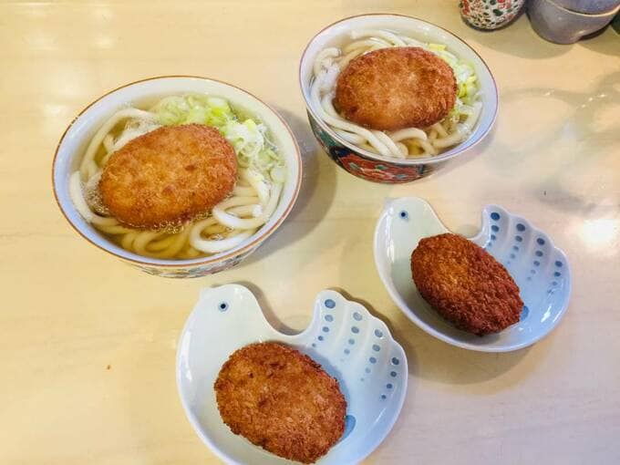 コロッケのっけうどん