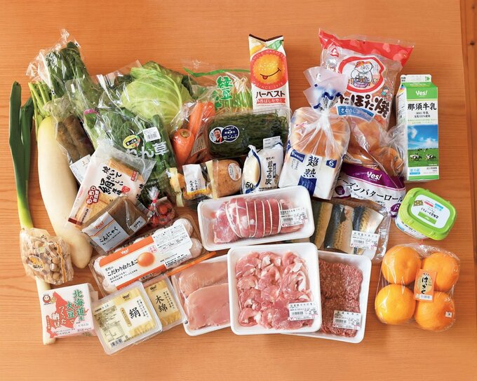 予算6000円でまとめ買いした食材