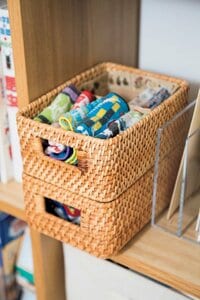 ラタンボックス取っ手付