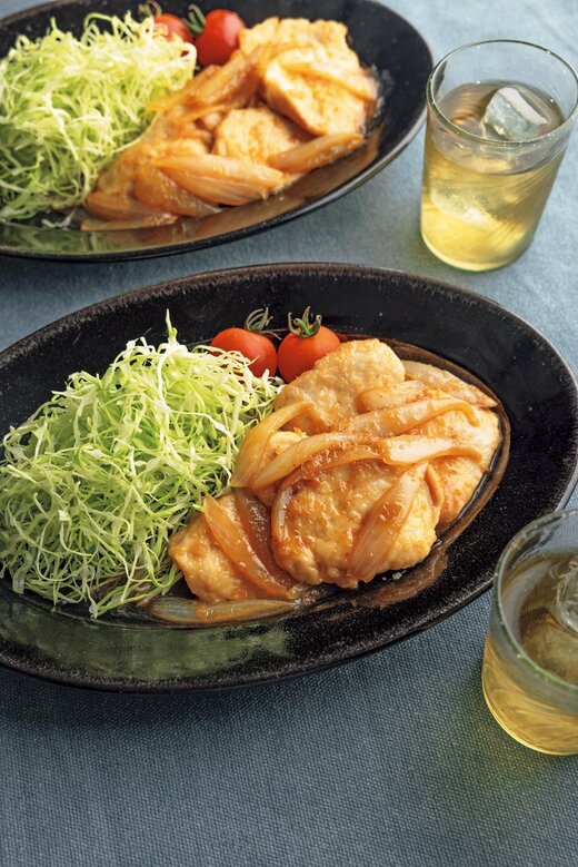 鶏胸ショウガ焼き
