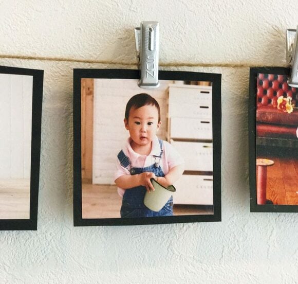 写真が引き締まって見える黒枠がお気に入り。