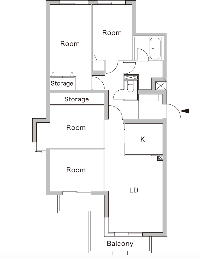 リノベーション前の間取り図