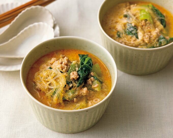 ゴマみそ豆乳坦々スープ