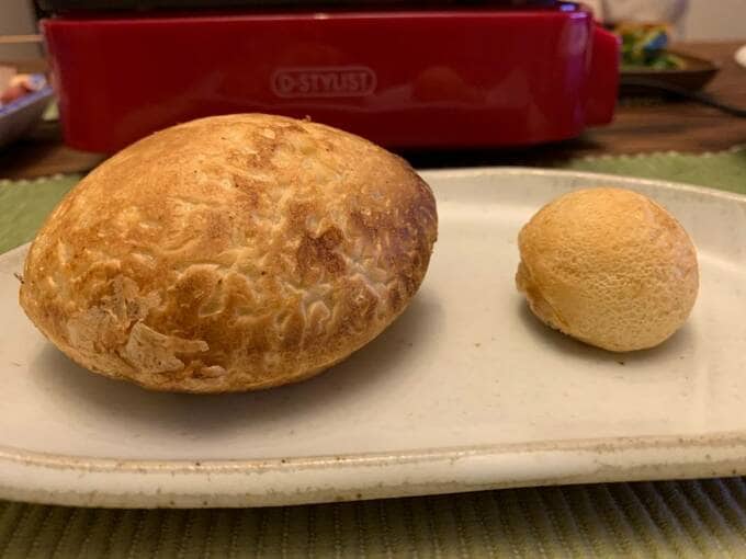 ラグビーボールのようなタコ焼き