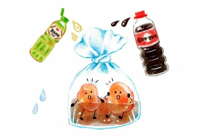 ボッタリくつろぐ鶏肉